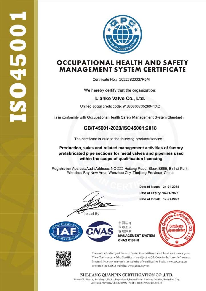 Certificación ISO45001